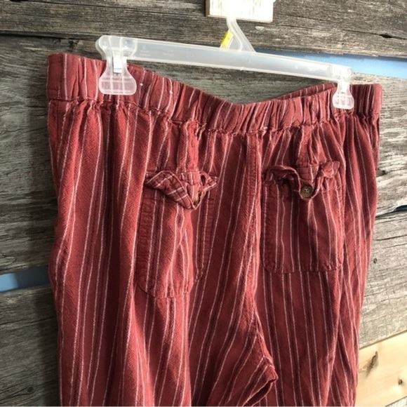 MAURICES Size XL Rust Loose Fit Striped Pants - Picture 4 of 6